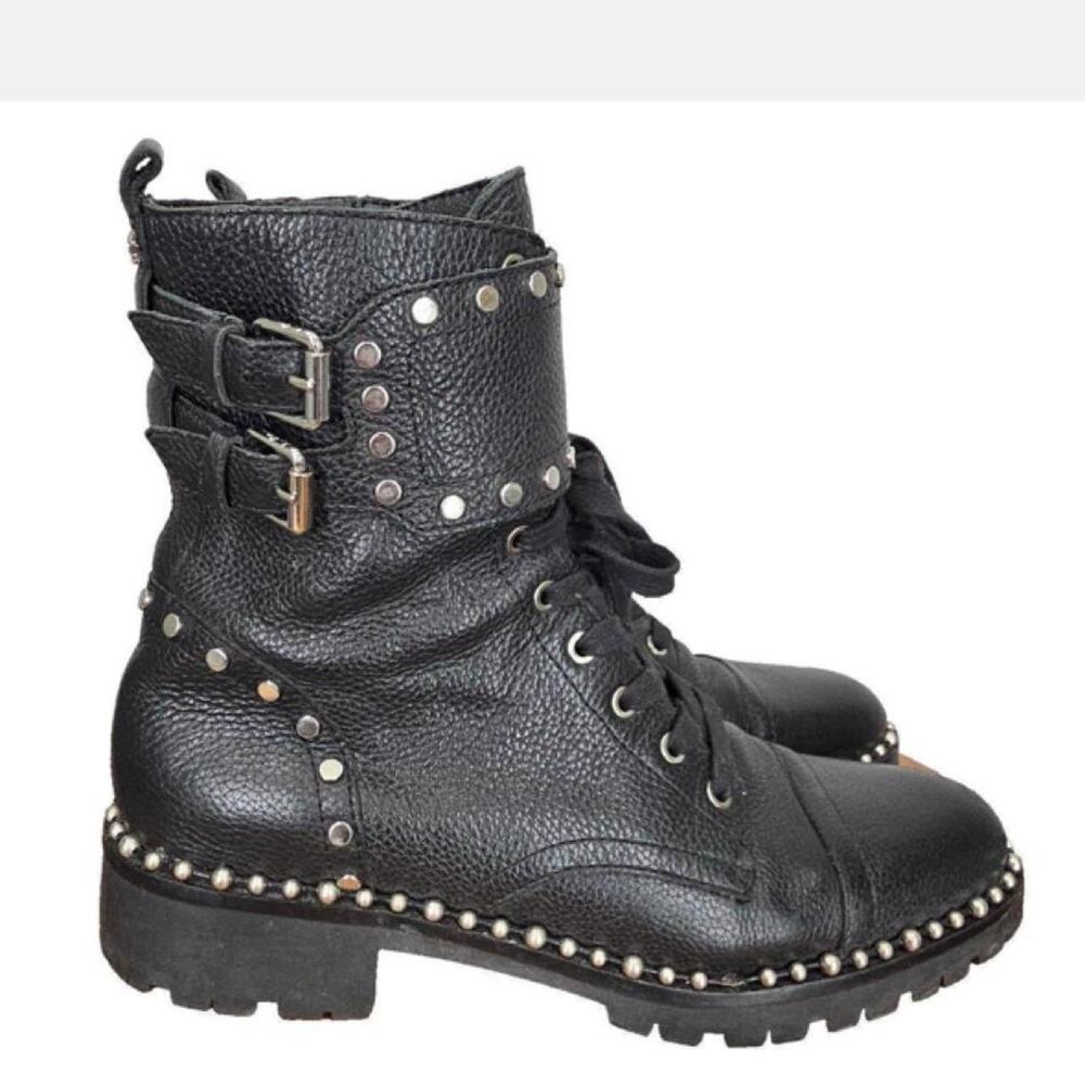 Black leather Sam Edelman "Jennifer" Biker Boots